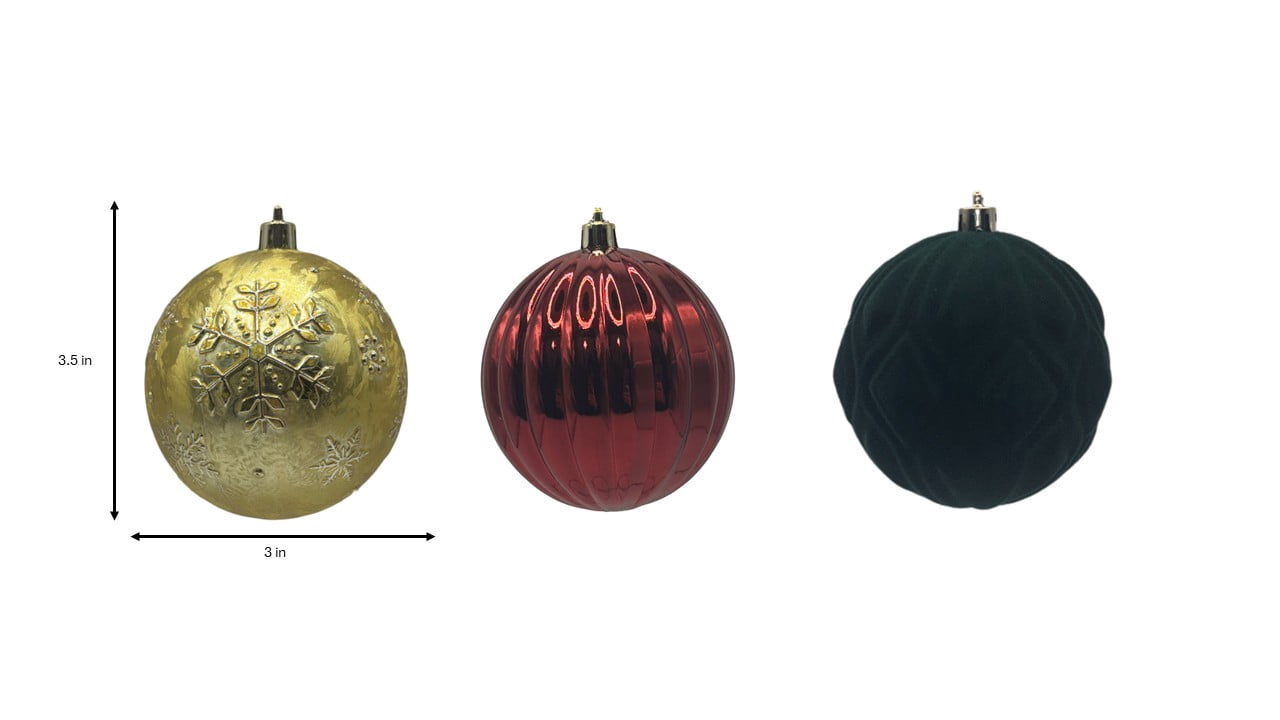 62 Count Multicolor Shatterproof Christmas Ornaments, by My Texas House