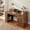 Dark Walnut, variant on CQSXDA Functional 55 Inch Barn Door Design Office Desk with Pegboard, Monitor Stand and Storage for Study or Living Room Use,Dark Walnut