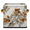 Multicolor 4, variant on CURLYOOT Vintage Boho Gold Leaves Cube Storage Bin, 11 Inch Storage Cube Fabric Bin for Shelves, Foldable Clothes Organizer Baskets with Leather Handle for Closet Home