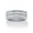 Platinum-Plated Sterling Silver, variant on Round Cubic Zirconia Double-Row Gender-Neutral Eternity Ring 2.05 TCW, Gold-Plated or Platinum-Plated Sterling Silver