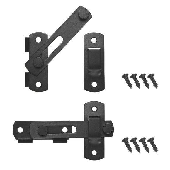 Uxcell 2-Pack Flip Latch Gate Latches 2.76Inch Stainless Steel Gate Latches with Screws for Door/Window/Toilet[Black]