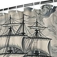 thumbnail image 4 of Nautical Sailboat Map Shower Curtains,Farmhouse Shower Curtains for Bathroom, Bath Shower Curtain Sets Waterproof Fabric Decor 72×72inch, 4 of 4