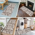 thumbnail image 6 of 2x6 Washable Runner Rug, Abstract Brown Non-Slip Hallway Runner for Entryway Kitchen Bedroom, Beige Triangle Geometric Modern Indoor Carpet Runner Floor Mat, 6 of 9