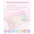 thumbnail image 5 of Magnetic Keyboard Mouse Combo Case with RGB Backlight Keypad & Pen Slot for Samsung Tab S9 11", S9 FE 10.9", S10 Lite, S10 FE 5G,Pink, 5 of 9