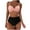 Black, variant on Utoimkio Women's Bikini Sets Two Piece Swimsuit High Waisted V Neck Twist Front Adjustable Spaghetti Straps Bathing Suit for Women