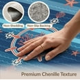 thumbnail image 6 of ODIKA 4'x6' Washable Area Rug Seascape Ocean Starfish Coral Emblems Marine Seashell Striped Flowing Dynamic for Home Office, Under Desk, Non-Slip Chair-Friendly, Flatwoven, 6 of 7