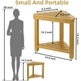 thumbnail image 2 of Shower Foot Rest 14in, Acacia Wood Shower Stool for Shaving Legs (Yellow), 2 of 13