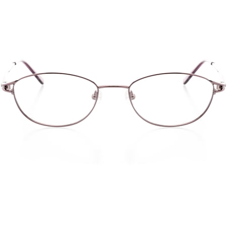 Womens Optical Eyewear - Oval Shape, Metal Full Rim, Lavendar