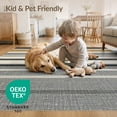 thumbnail image 4 of ODIKA 6'x9' Washable Area Rug Striped Scandinavian Minimalist Bands Frame Doormat Farmhouse for Family Room, Living Mater Bedroom, Non-Slip, Easy Care, 4 of 7