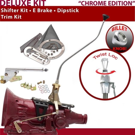 American Shifter C6 Shifter Kit Chrome 23 in. Swan E Brake Trim Kit Dipstick for F585D