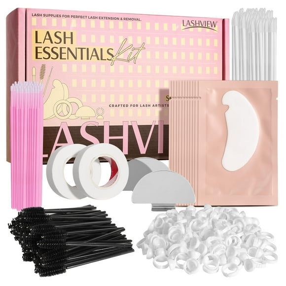 Kit de suministros para pestañas LASHVIEW 253 unidades para extensión y eliminación de pestañas