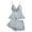A-Gray507, variant on Lace V Neck Ruffle Satin Cami Set for Women Spaghetti Strap Sleepwear