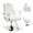 White, variant on Olakula Barber Chair, Hydraulic Recline Salon Chair w/Adjustable Headrest Footrest for Barbershop Spa Tattoo.(Black)