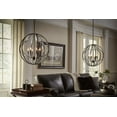 thumbnail image 3 of 1 Light Vintage Farmhouse Large Pendant Light Light with Fresnel Lens Glass-Polished Nickel Finish Bailey Street Home 147-Bel-551522, 3 of 6