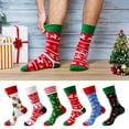 thumbnail image 6 of Fun Christmas Socks for Men - Funny Xmas Gifts for Men and Women Novelty Cozy Unisex Crew Cotton Sock Set, 6 of 6