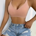 thumbnail image 1 of Scallop Trim Wireless Bra, Comfortable & Breathable Seamless Everyday Intimates Bra, Women's Lingerie & Underwear, 1 of 5
