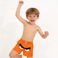 thumbnail image 6 of Boys' Cute Face Print Swim Trunks, Quick-Dry Elastic Waist Board Shorts with Pockets for Kids, 3-12 Years Orange d 12-13 Years, 6 of 8