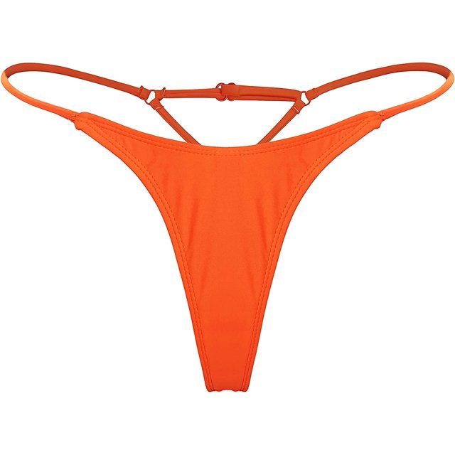 Bikini de triángulo para Mujer Halter Trajes de baño de Dos Piezas Naranja Neón - a CH Naranja Neón - a CH Xishao ropa