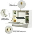 thumbnail image 4 of Giantex Wall Mounted Desk, Multi-Function Floating Desk w/Storage Drawer & Shelves, Wall Mounted Computer Desk for Home & Office, White, 4 of 6
