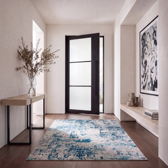 Safavieh Madison Flowers Abstract Area Rug, Ivory/Turquoise, 4' x 6'