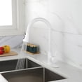 thumbnail image 2 of Cfowner Kitchen Faucet with Pull Down Sprayer, High Arc Single Handle Sink Faucet with Water Lines, Commercial Kitchen Faucets for Bar Laundry, 2 of 6