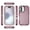 Burgundy/Pink, variant on Heavy Duty Defender Rugged Belt Clip Holster Case for iPhone 16 (Gray/White) with Clip