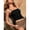 QN-DX230-Black, variant on Top-kevin 2 Piece Women's High Waisted Bikini Set - Ruched Tie Side Top with Adjustable Straps & Printed Bottom Swimwear for Beach Vacation, Summer Pool Party