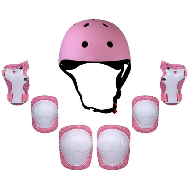 Moko Sports Protective Gear Set For Kids, Children Adjustable Helmet Knee Pads Elbow Guards Wrist Pads For Skateboarding Inline Roller Skating Cyclin
