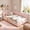 Pink, variant on Bed Frame with Headboard and Soft Rails, Boucle Upholstered Bed Frame with Adjustable Rounded Wave Rails, Low-Profile Design for Bedroom, Playroom