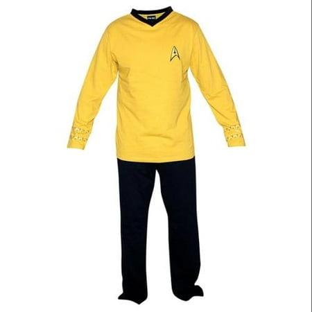 Unisex-Adult Star Trek Kirk Pajamas - Command Officer Yellow