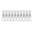 thumbnail image 1 of AMLESO 20 Pieces / Set Metal Swivel Lanyard Snap Hook Lobster Claw Clasp with Key Rings, 1 of 8