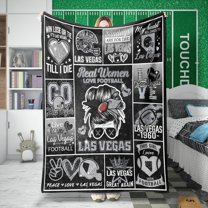 Football Gifts for Women City Classic Football Blanket Football Team Fan Gifts Soft Throw Blanket 60"x 50" Color4