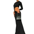 thumbnail image 1 of hirigin Women's Sexy Solid Color Hollow Off One Shoulder Fishtail Skirt, 1 of 9