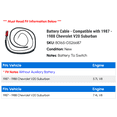 thumbnail image 2 of Battery Cable - Compatible with 1987 - 1988 Chevy V20 Suburban, 2 of 2