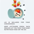 thumbnail image 4 of Octopod Silicone Baby Suction Bowl With Lid - Toddler & Baby Bowls, Baby Food Containers, Spill Proof Bowls For Toddlers, Suction Baby Bowls With Lids, Food Grade Silicone Baby Bowl (Apricot Blush), 4 of 5