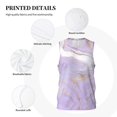 thumbnail image 6 of Easygdp Lavender Glitter Foil Stripes Men's Mesh Basketball Jersey Quick Drying Sleeveless Shirts Fitted Muscle Tank Tops Sport Round Neck T-Shirt - X-Large, 6 of 9