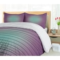 thumbnail image 5 of Ambesonne Digital Duvet Cover Sets, Vivid Paralel Lines, 2-Queen, Purple Blue, 5 of 7