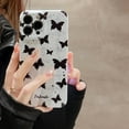 thumbnail image 2 of Black Butterfly Splashing Ink Dots Soft  for iPhone Case (Black,iPhone 15 Pro Max), 2 of 6
