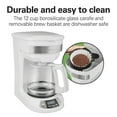 thumbnail image 6 of Hamilton Beach 12-Cup Programmable Drip Coffee Maker Machine with Glass Coffee Pot, Cafetera, White, 6 of 8