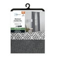 thumbnail image 6 of Mainstays Metallic Blackout Curtains and Sheers Set, 4 Panels, Soothing Gray, 27.5" W x 84” L, 6 of 6