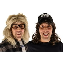 HandinHandCreations Wayne's Costume Set Garth Wig and Glasses with Wayne Wig and Waynes Hat