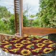 thumbnail image 2 of Ambesonne Nature Floral Fitted Round Tablecloth, Sunflowers Black Back, 36"- 40" Diameter, Earth Yellow Maroon, 2 of 5