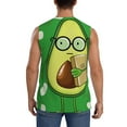 thumbnail image 4 of Balery Avocado with Glasses Men's Sleeveless Muscle Shirts Workout Tank Top, Moisture Wicking, Odor Protection-Large, 4 of 8