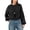 Black, variant on Edvintorg Pullover Sweaters for Women Solid Color Crew Neck Cropped Sweater Long Sleeve Loose Pullover Top Clothes Women Coffee M