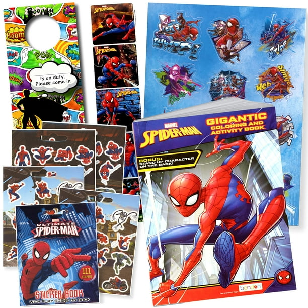 Marvel Spider-Man Ensemble de 40 pièces avec ustensiles de coloriage  Spiderman, pinceaux, bloc d'art, autocollants et plus encore (kit de  couleur Spiderman) 