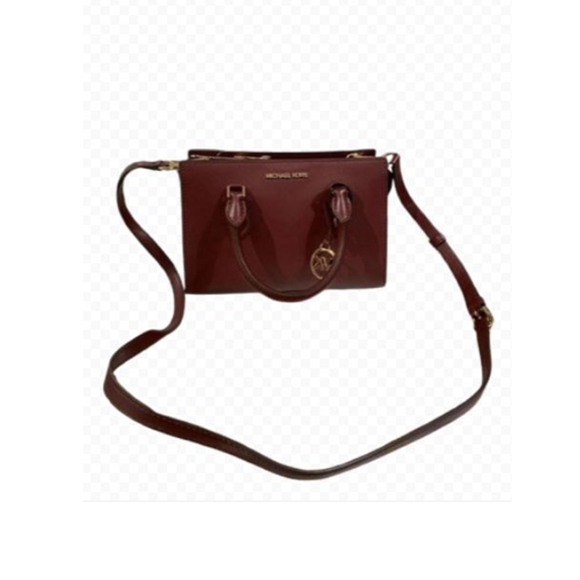 Michael Kors Womens Sheila Small Faux Saffiano Leather