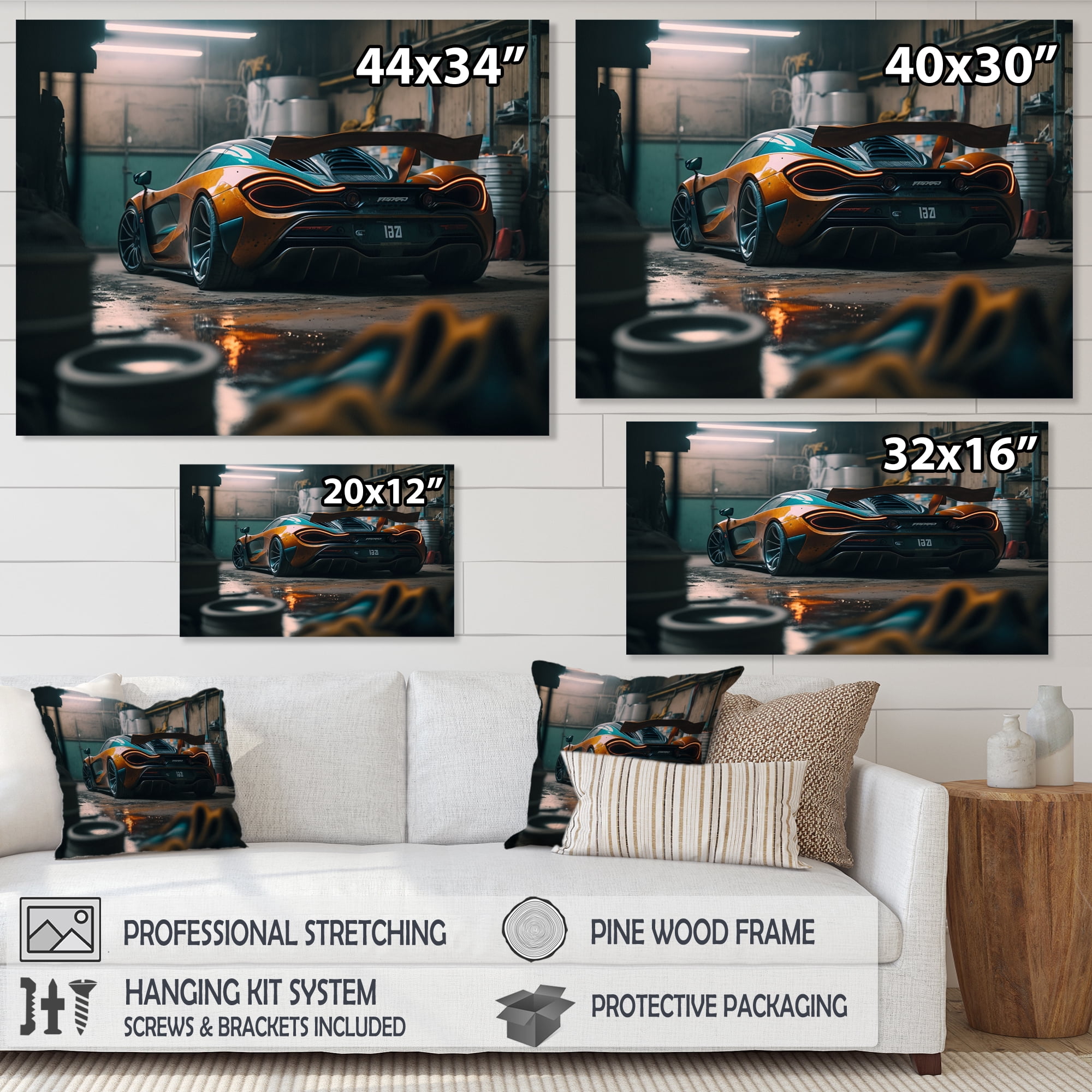 Designart 720 In Underground Garage Canvas Wall Art