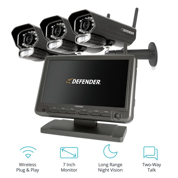 Defender PhoenixM2 Digital Wireless 7" Monitor DVR Security System with