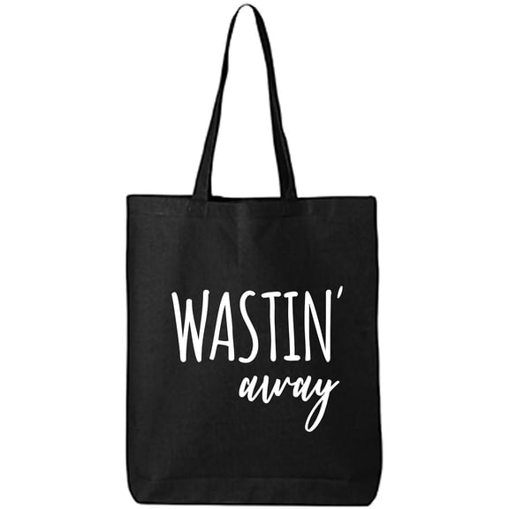 Wastin Away Cotton Canvas Tote Bag