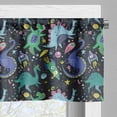thumbnail image 5 of Ambesonne Dragon Valance & Curtain, Space Themed Dinos Planets, 55"x45", Multicolor, 5 of 7